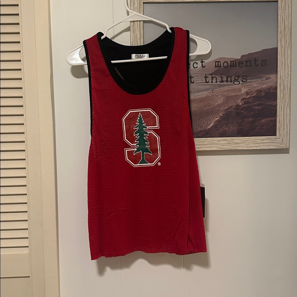 NWT Size Medium NUYU State of Mind Mesh Tank with Attached Sports Bra